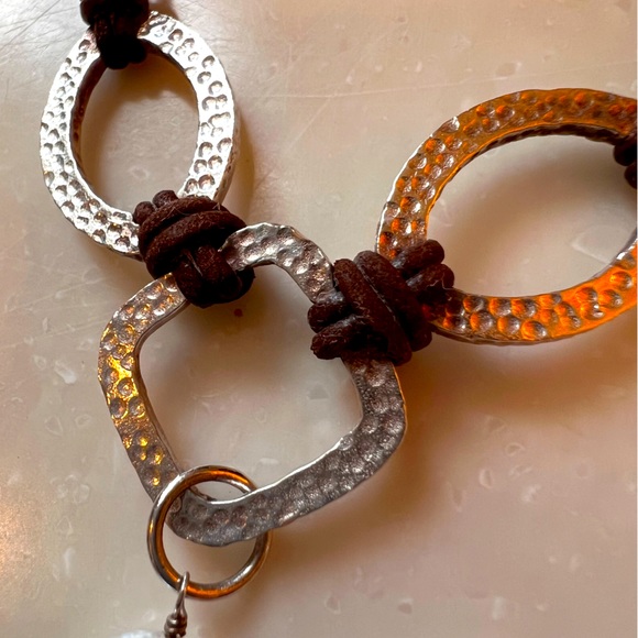 Silpada Silver and Leather Necklace - Picture 2 of 5